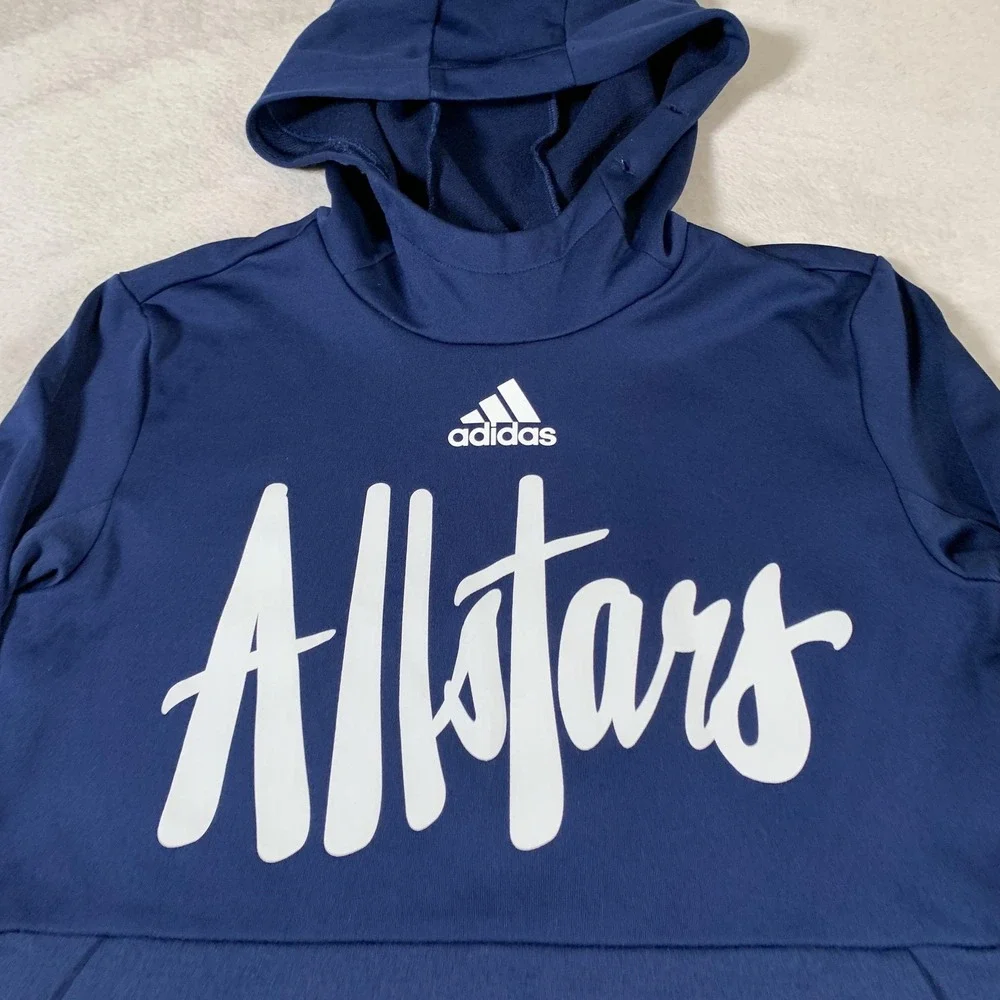 Adidas Hoodie Fits Mens XS‎ Blue Allstars Aeroready Pullover Athletic FM7688